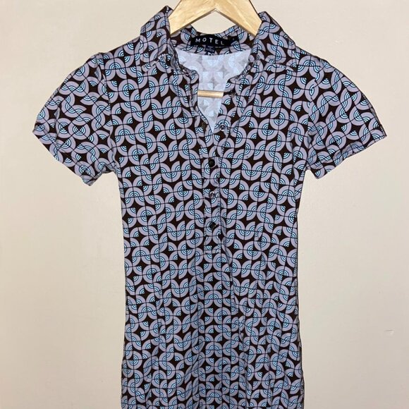 Motel Rocks Retro 60s Collared Dress | Urban Outfitters - Picture 3 of 3